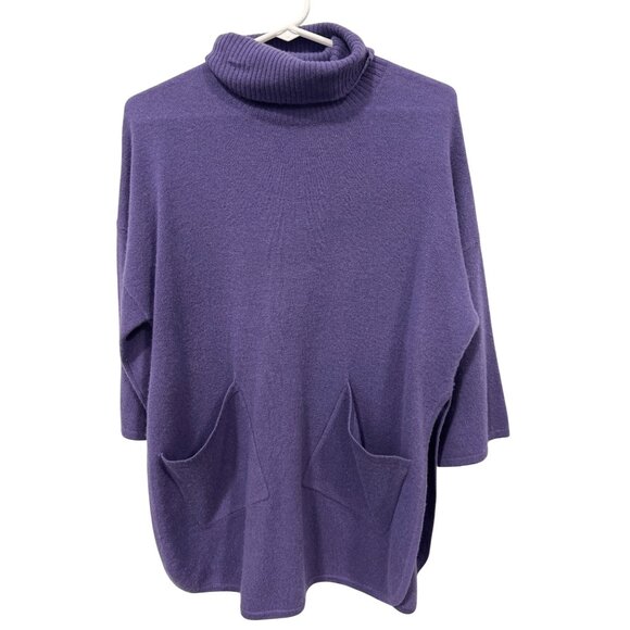 Oats Cashmere by Debra Hayburn Turtleneck Pullover Sweater Size XS Cashmere Knit - Picture 2 of 5